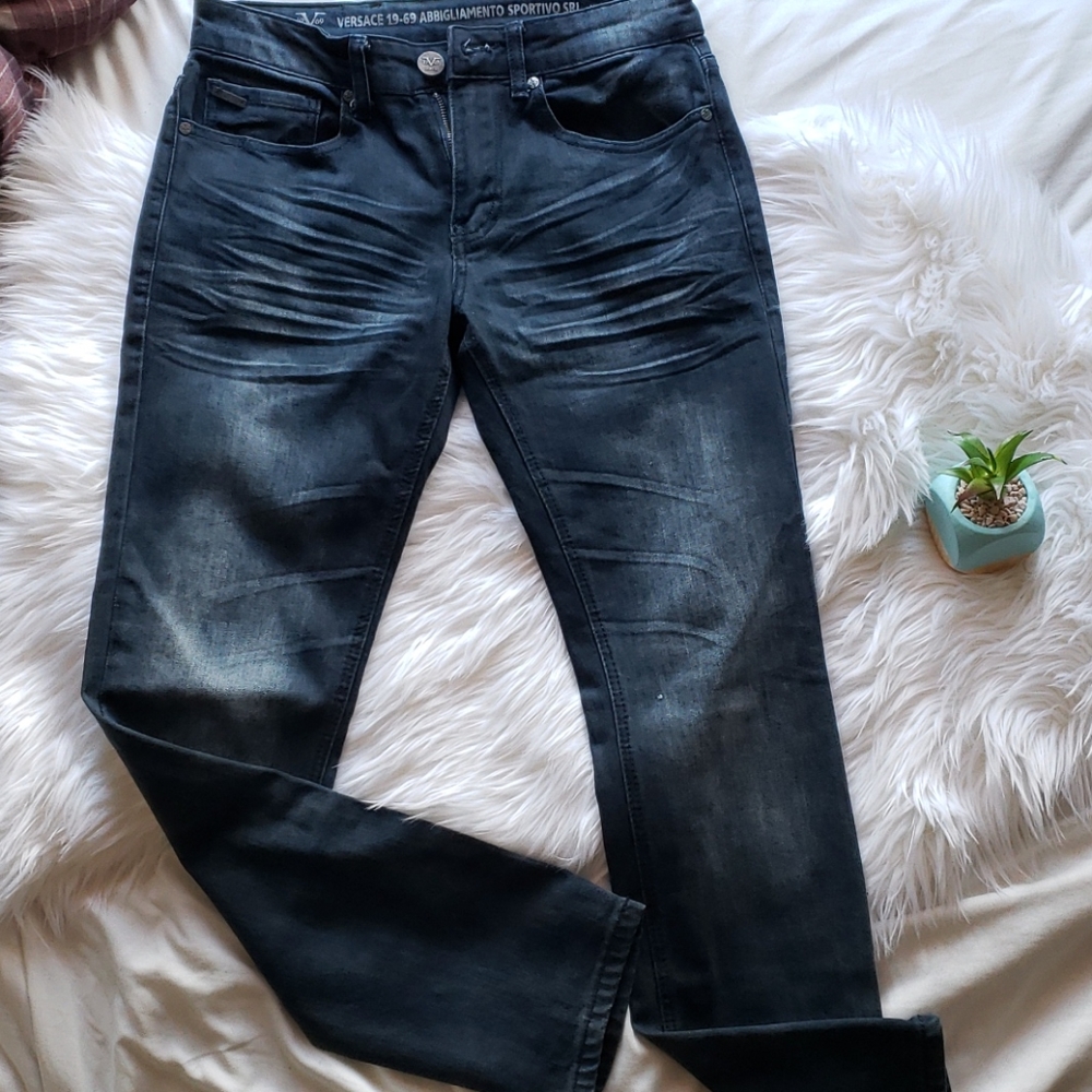 Versace 1969 Italia Faded Blue Jeans